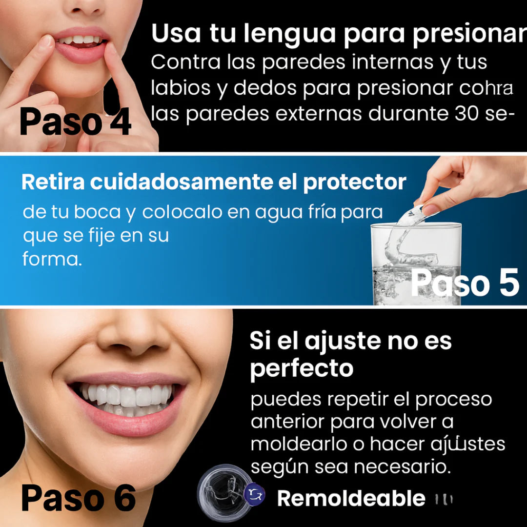 Placa Dental 3 en 1 Buen Dormir™ Anti Ronquido, Anti Apnea, Anti Bruxismo