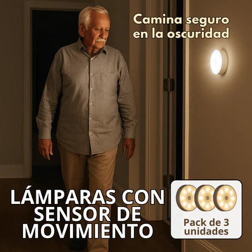 Pack 3 LED Inteligente Luminus™ c/sensor de movimiento